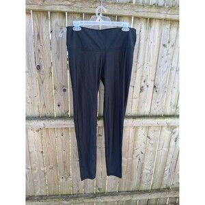 Women's L 12-14 Leggings Shinny Athletic Black by Time and Tru